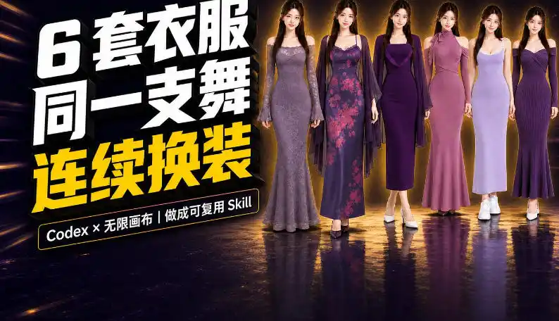 同一支舞，6套衣服按顺序切换：我把服装换装视频做成了一个Skill-创享网