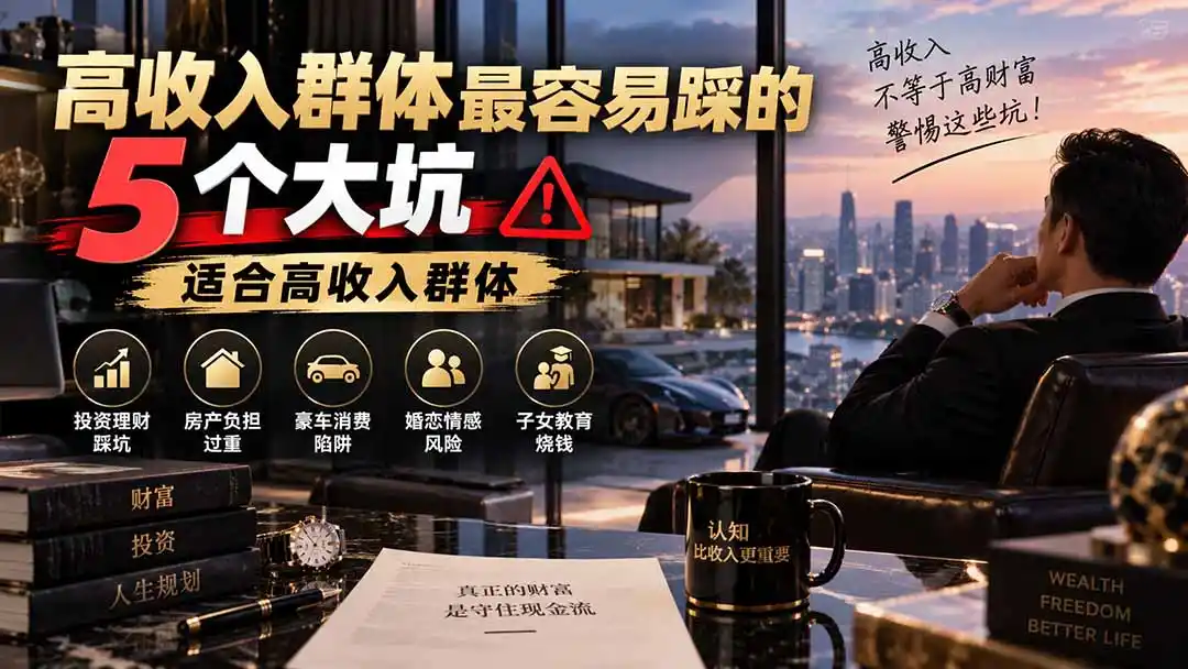 付费文章：高收入群体最容易踩的5个大坑，适合高收入群体-创享网
