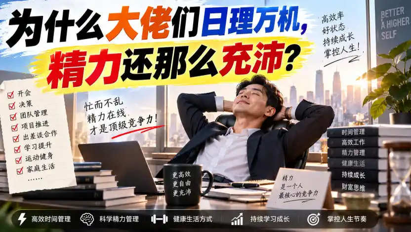 付费文章：为什么大佬们日理万机，精力还那么充沛？ - 创享网-创享网