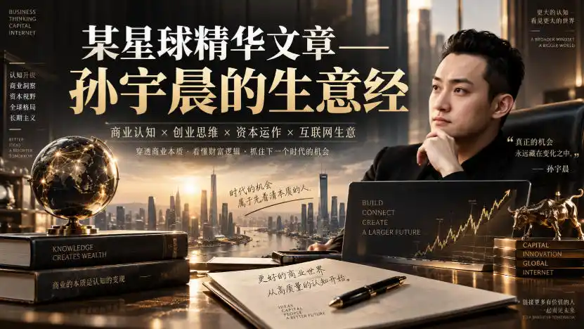 某星球精华文章——孙宇晨的生意经-创享网