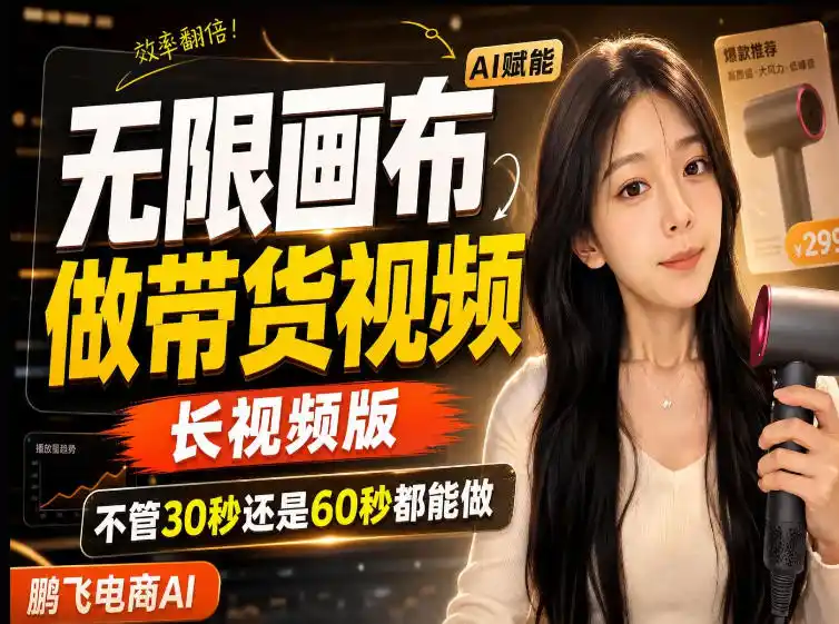 【保姆级教程】无限画布搭建长带货视频，拼接不翻车全程一致，小白跟着步骤也能上手-创享网