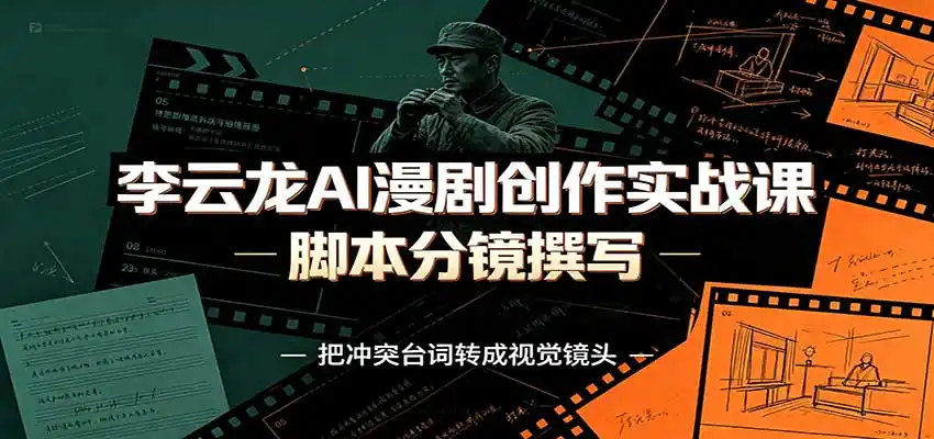 李云龙AI漫剧创作实战课：角色人设还原，脚本分镜撰写，AI漫剧成片完整制作教学-创享网