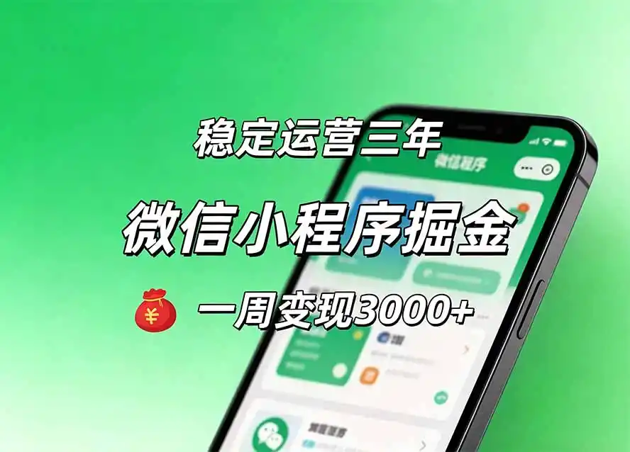 月收益稳定1W+的微信小程序，前期积累客户，后期躺平养老，小白轻松上手-创享网