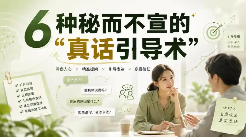付费文章：6种秘而不宣的“真话引导术”-创享网