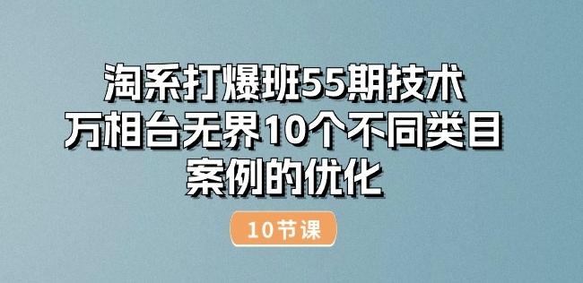 淘系打爆班55期技术：万相台无界10个不同类目案例的优化(10节) - 创享网-创享网