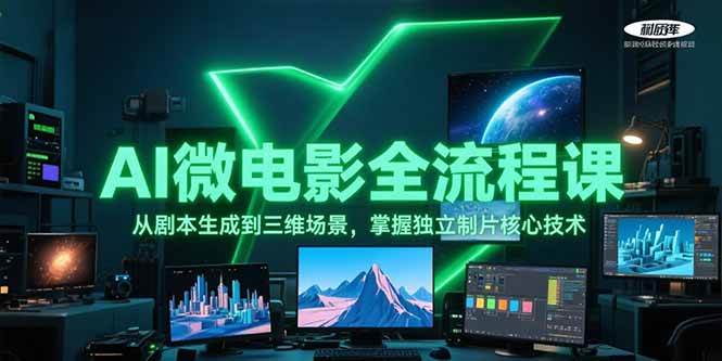 AI微电影全流程课，从剧本生成到三维场景，掌握独立制片核心技术 - 创享网-创享网