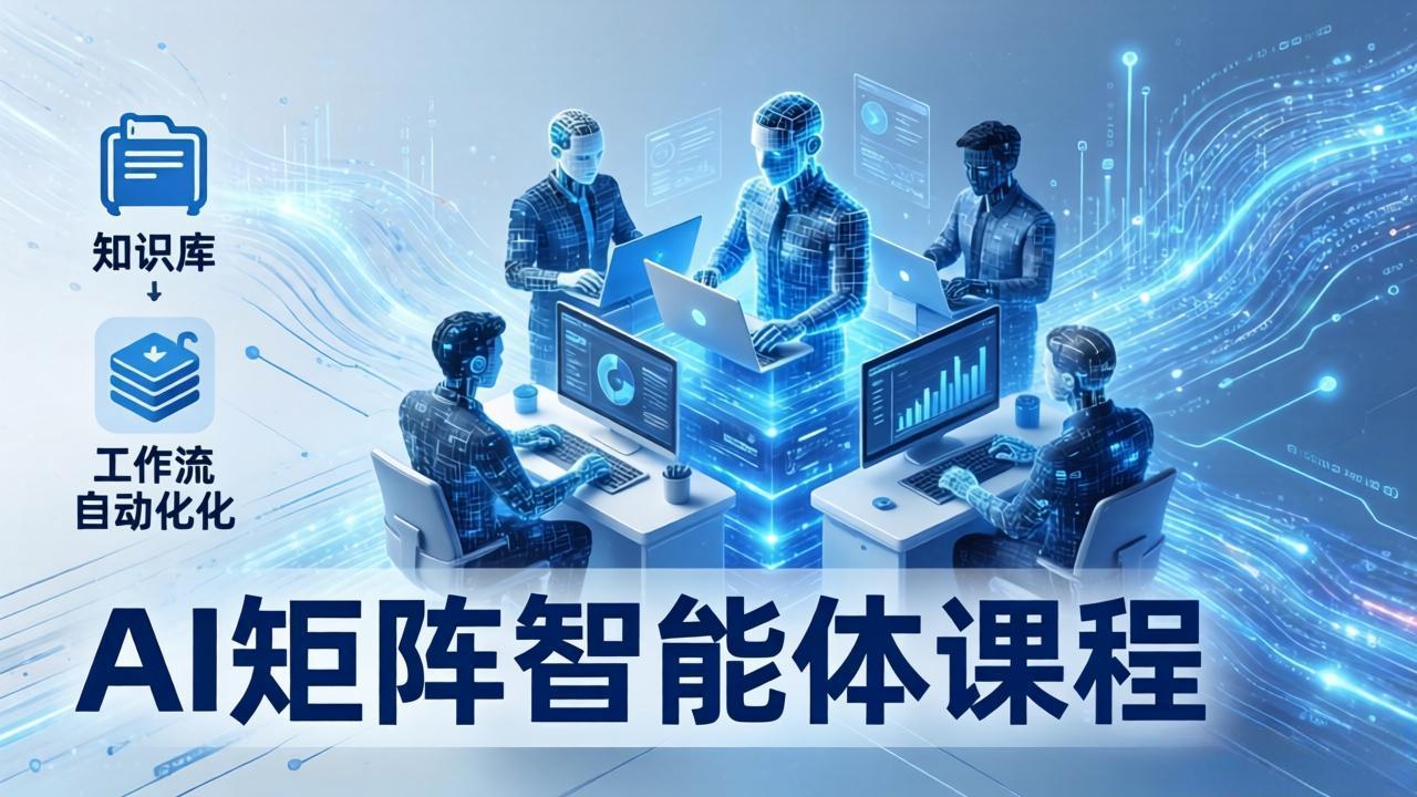 AI矩阵智能体实战：100个数字员工批量生产内容，文本知识库+工作流自动化全搞定 - 创享网-创享网