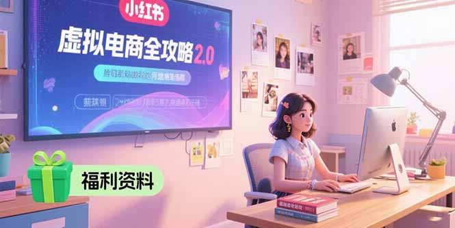 虚拟电商全攻略2.0，开店选品实操流程，账号定位、货源发布、笔记发布技巧 - 创享网-创享网