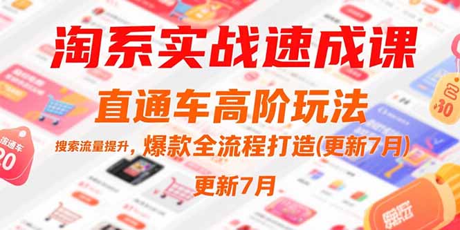 淘系实战速成课，直通车高阶玩法，搜索流量提升，爆款全流程打造(更新7月 - 创享网-创享网