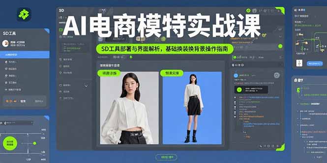 AI电商模特实战课，SD工具部署与界面解析，基础换装换背景操作指南 - 创享网-创享网