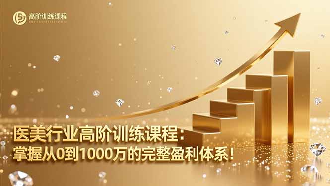 医美行业高阶训练课程：掌握从0到1000万的完整盈利体系！-创享网