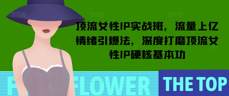 顶流女性IP实战班，流量上亿情绪引爆法，深度打磨顶流女性IP硬核基本功 - 创享网-创享网