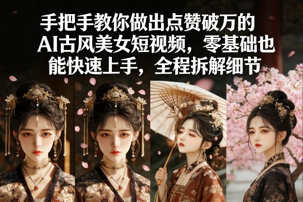 手把手教你做出点赞破万的AI古风美女短视频，零基础也能快速上手，全程拆解细节-创享网
