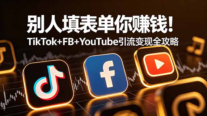 别人填表单你赚钱！TikTok+FB+YouTube 引流变现全攻略【原创双语字幕】 - 创享网-创享网
