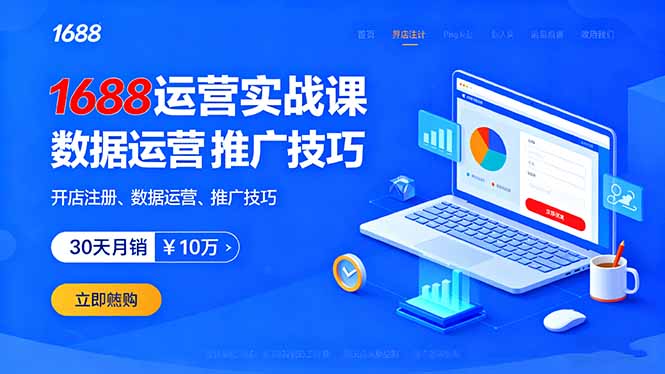 1688运营实战课：开店注册、数据运营、推广技巧，30天月销破10万+ - 创享网-创享网