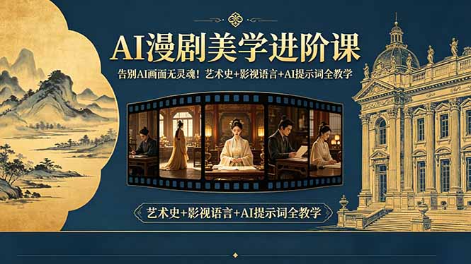 告别AI画面无灵魂！AI漫剧美学进阶课-更新，艺术史+影视语言+AI提示词全教学-创享网