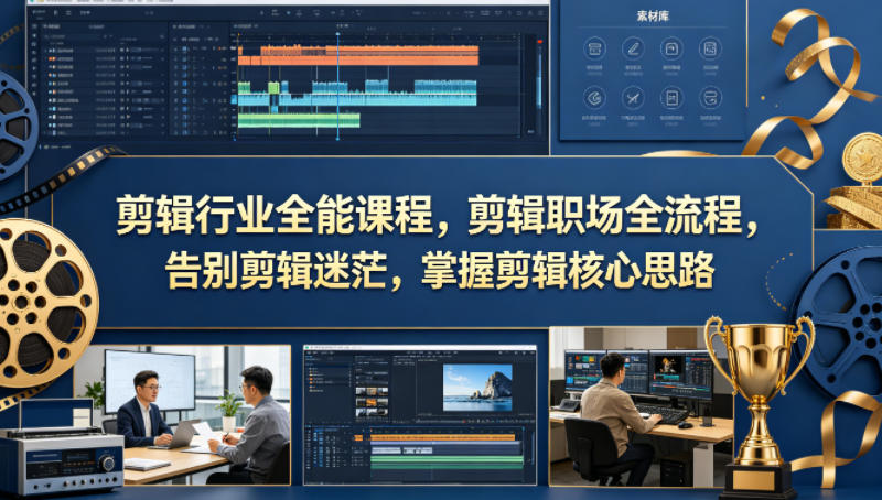 剪辑行业全能课程，剪辑职场全流程，告别剪辑迷茫，掌握剪辑核心思路 - 创享网-创享网