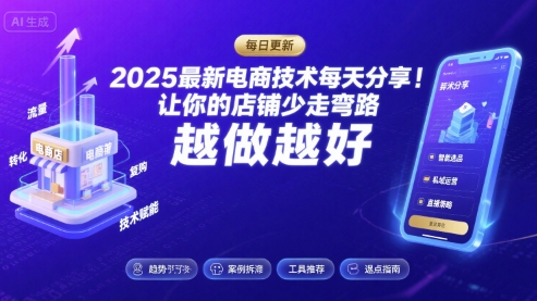 2025最新电商技术每天分享,让你的店铺少走弯路,越做越好(更新11月)-创享网