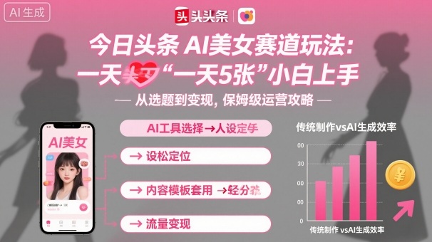 今日头条AI美女赛道玩法，一天轻松5张，小白轻松上手-创享网