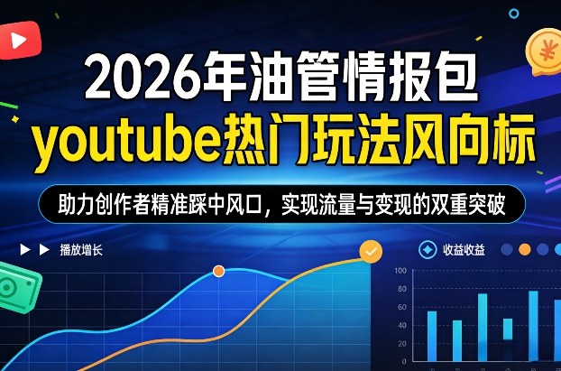 2026年油管情报包，youtube热门玩法风向标，助力创作者精准踩中风口，实现流量与变现的双重突破(更新)-创享网