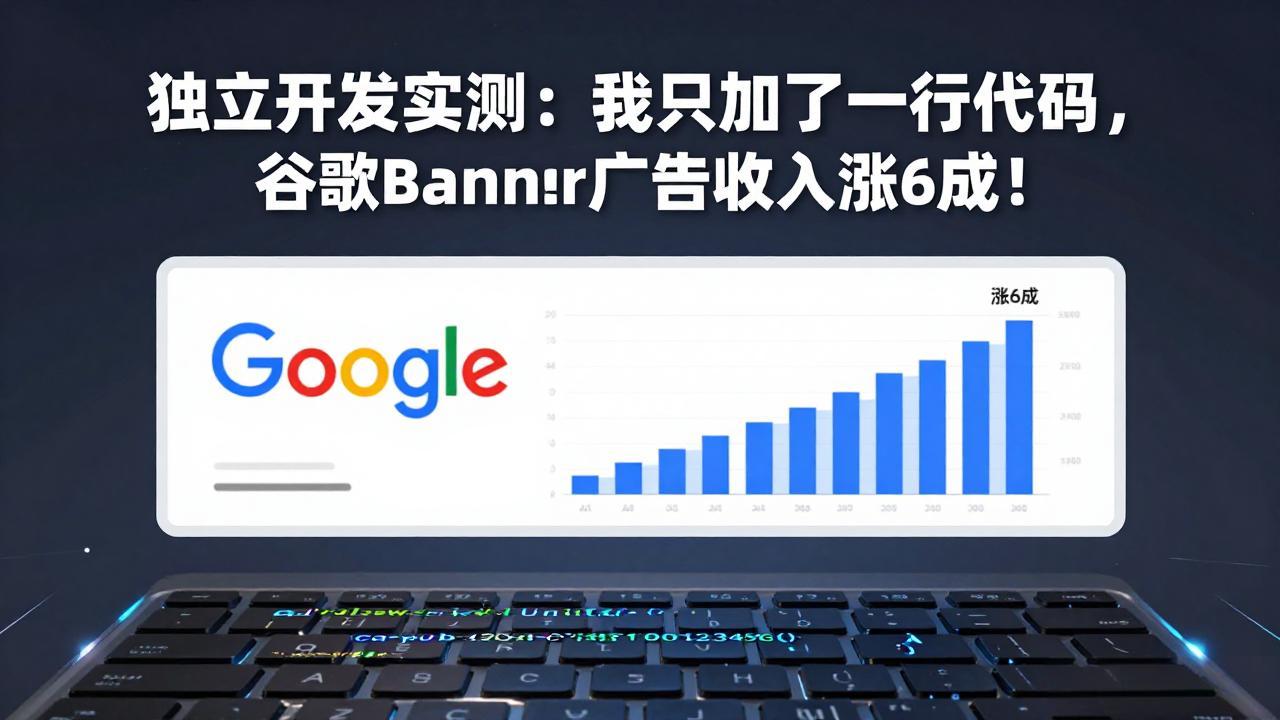 付费文章：独立开发实测：我只加了一行代码，谷歌Banner广告收入涨6成！-创享网