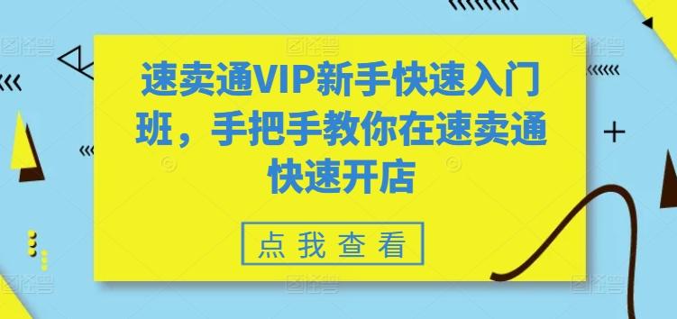 速卖通VIP新手快速入门班，手把手教你在速卖通快速开店 - 创享网-创享网