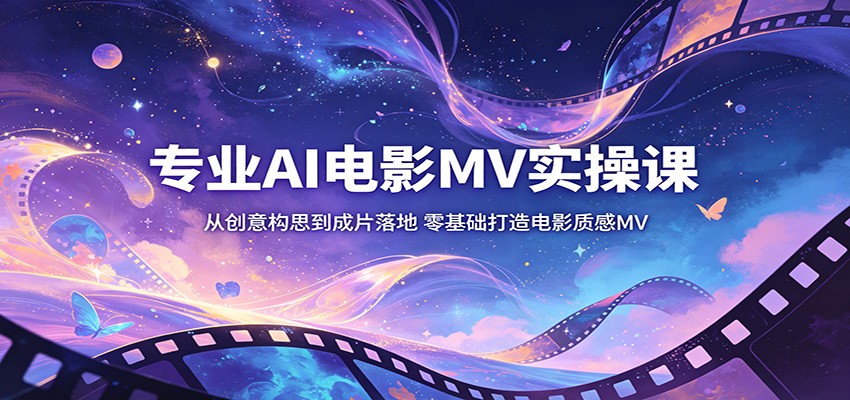 专业AI电影MV实操课：从创意构思到成片落地，零基础打造电影质感MV-创享网