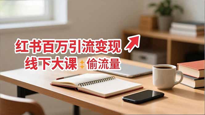 小红书百万引流变现-11月线下大课：分享从0到百万引流路径，手把手教偷流量、拿结果-创享网