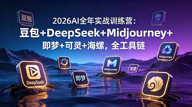 2026AI全年实战训练营：豆包+DeepSeek+Midjourney+即梦+可灵+海螺，全工具链-创享网
