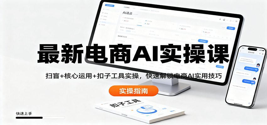 最新电商AI实操课:扫盲+核心运用+扣子工具实操,快速解锁电商AI实用技巧-创享网