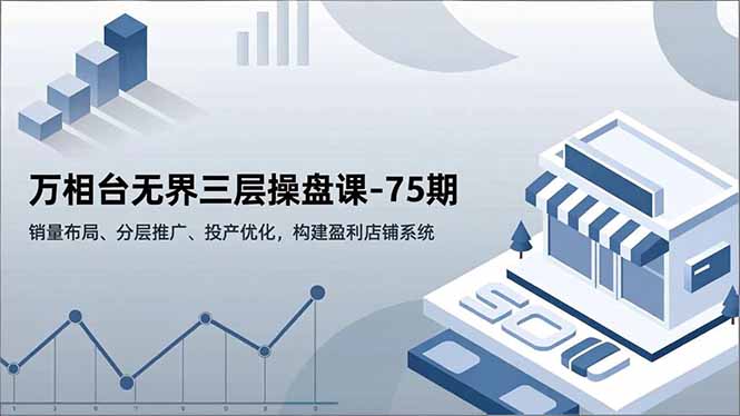 万相台无界三层操盘课-75期,销量布局、分层推广、投产优化,构建盈利店铺系统-创享网