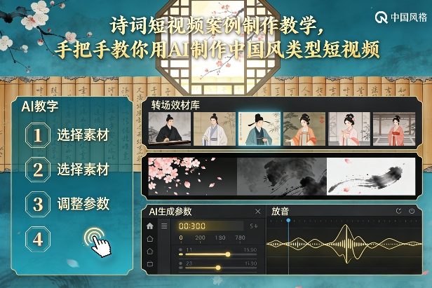 古诗词短视频案例制作教学,手把手教你用AI制作中国风类型短视频-创享网