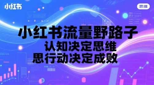 小红书流量野路子，认知决定思维，思维决定行动，行动决定成败 - 创享网-创享网