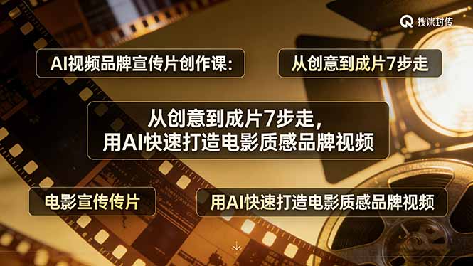 AI视频品牌宣传片创作课：从创意到成片7步走，用AI快速打造电影质感品牌视频 - 创享网-创享网