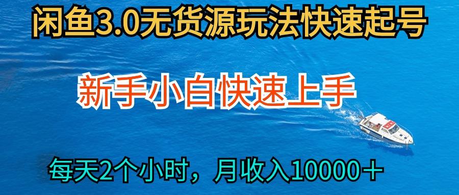 (9913期)2024最新闲鱼无货源玩法，从0开始小白快手上手，每天2小时月收入过万 - 创享网-创享网