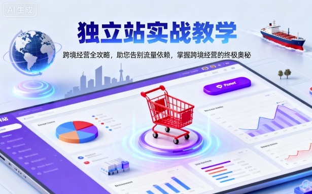 独立站实战教学，跨境经营全攻略，助您告别流量依赖，掌握跨境经营的终极奥-创享网