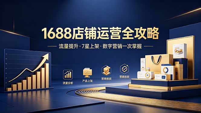 1688店铺没流量？产品上架不到7星？数字营销不会投？全套运营技能一次学(更新6月 - 创享网-创享网