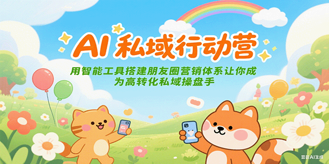 AI私域行动营：用智能工具搭建朋友圈营销体系让你成为高转化私域操盘手 - 创享网-创享网