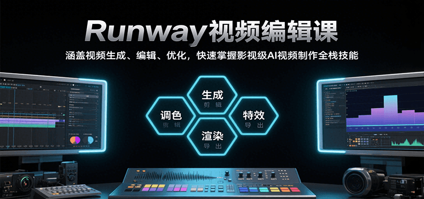 Runway视频编辑课，涵盖视频生成、编辑、优化，快速掌握影视级AI视频制作全栈技能 - 创享网-创享网