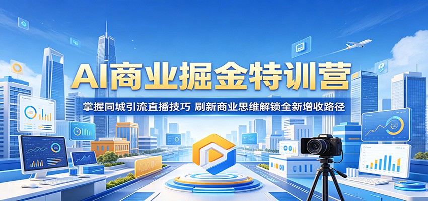AI商业掘金特训营：掌握同城引流直播技巧，刷新商业思维解锁全新增收路径-创享网