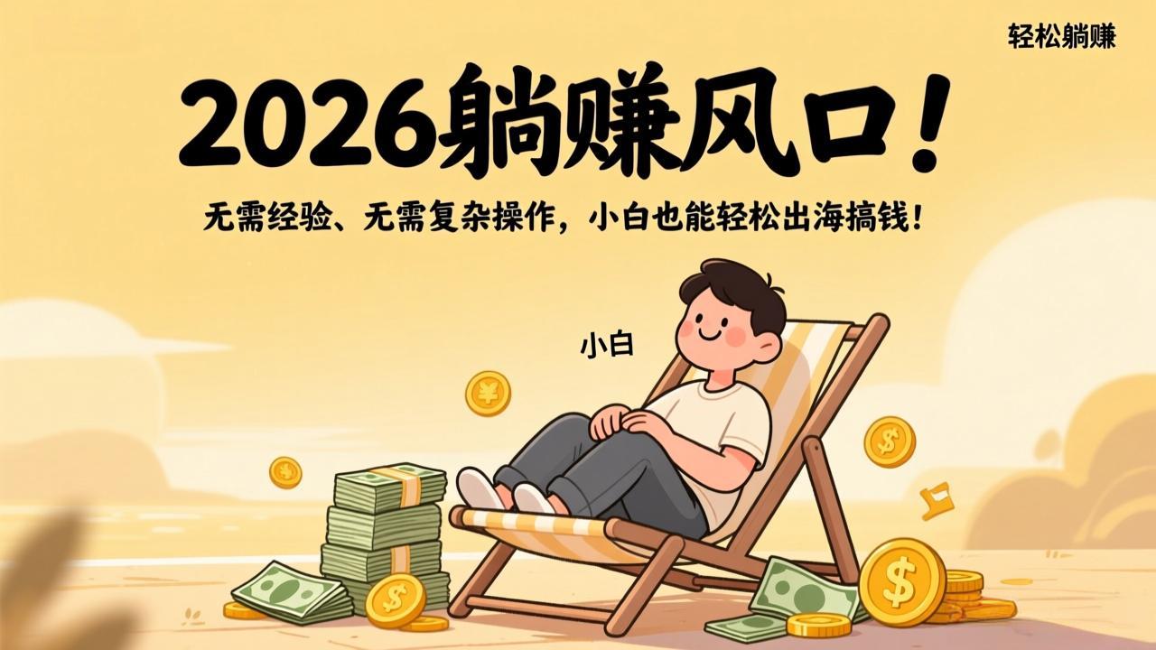 2026躺赚风口！无需经验、无需复杂操作，小白也能轻松出海搞钱！ - 创享网-创享网