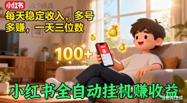 小红书自动挂G賺收益，每天稳定收入，多号多賺，一天三位数【揭秘】 - 创享网-创享网