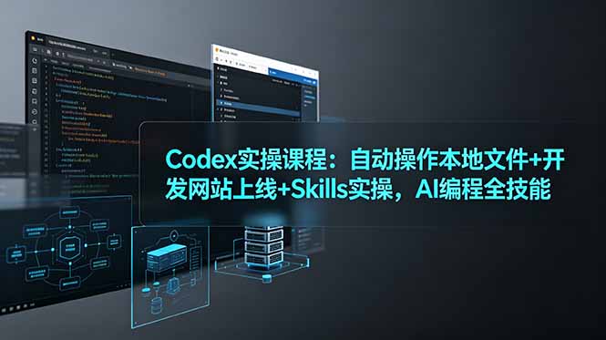 Codex实操课程：自动操作本地文件+开发网站上线+Skills实操，AI编程全技能 - 创享网-创享网