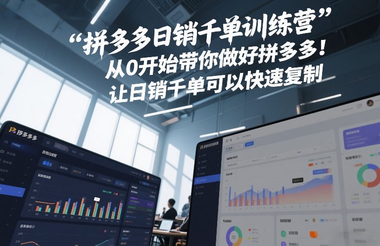 拼多多日销千单训练营，从0开始带你做好拼多多，让日销千单可以快速复制(更新26年3月)-创享网
