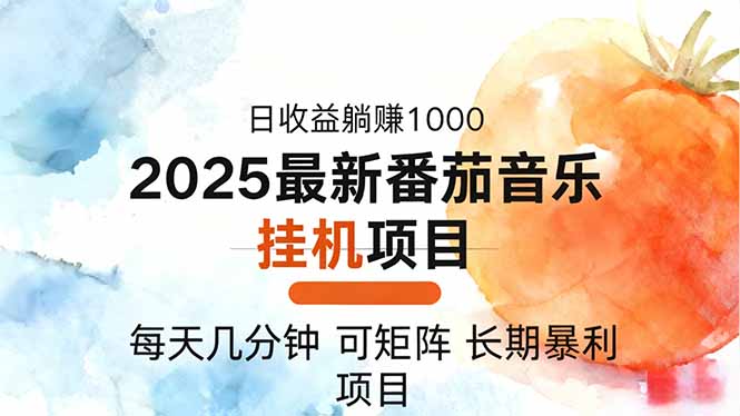 2025年最新番茄音乐人挂机项目，每天几分钟，月入1000＋，可矩阵，一台…-创享网