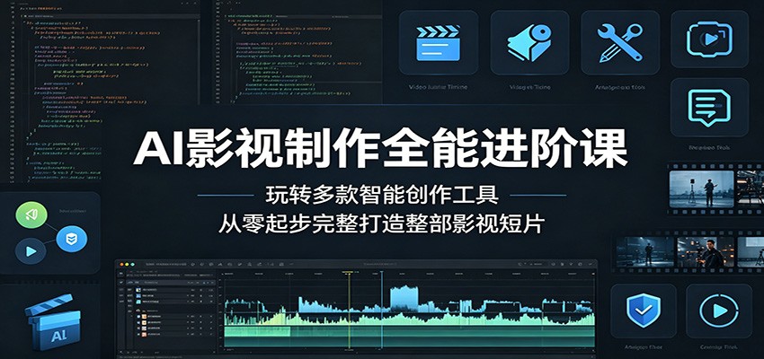 AI影视制作全能进阶课:玩转多款智能创作工具,从零起步完整打造整部影视短片-创享网