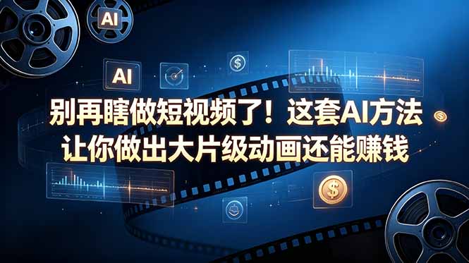 别再瞎做短视频了！这套 AI 方法让你做出大片级动画还能赚钱【原创双语字幕】-创享网