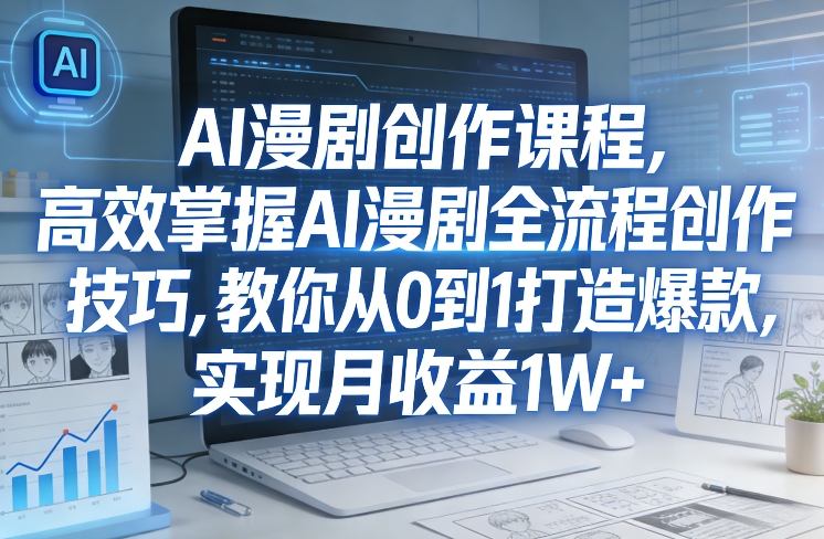 某社群AI漫剧创作课程，高效掌握AI漫剧全流程创作技巧，教你从0到1打造爆款，实现月收益1W+ - 创享网-创享网