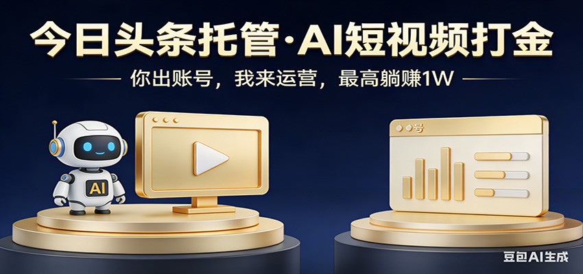 头条号AI托管，我提供作品，你提供账号，每天5分钟发布，小白躺赚3000+ - 创享网-创享网