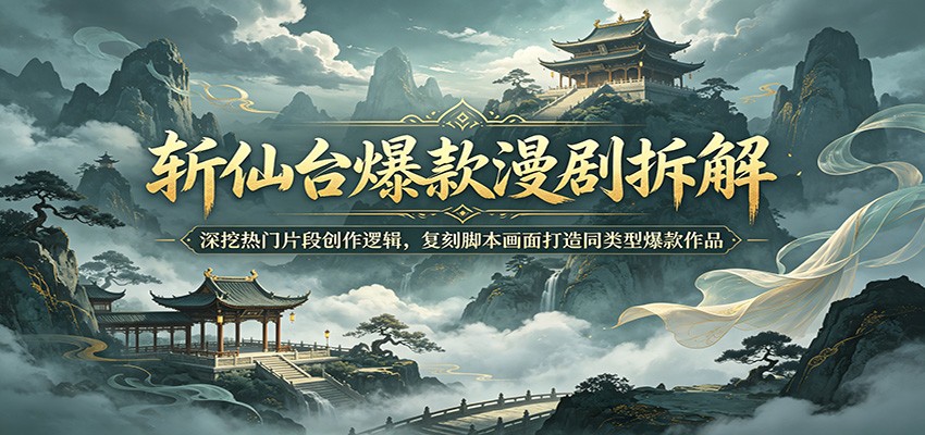 斩仙台爆款漫剧拆解:深挖热门片段创作逻辑,复刻脚本画面打造同类型爆款作品-创享网